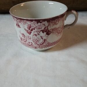 Red and White Floral Mug for Dining